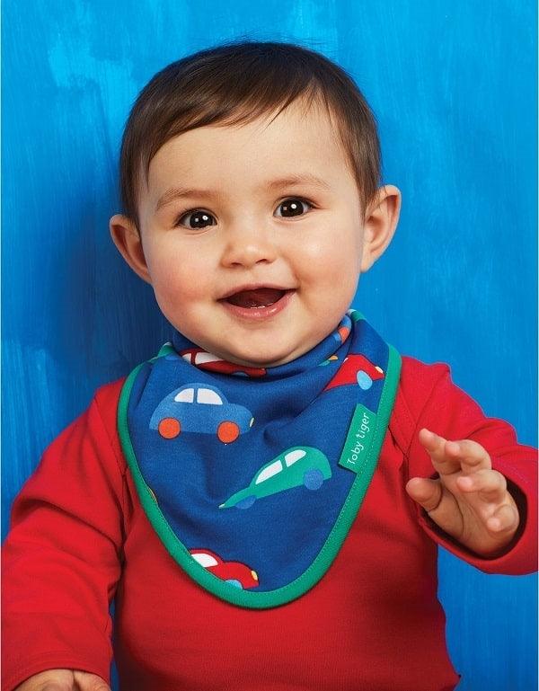 Toby Tiger Car Print Dribble Bib - Say It Baby 