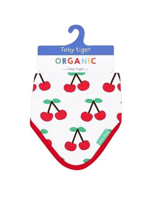 Toby Tiger Organic Cherry Dribble Bib - Say It Baby 