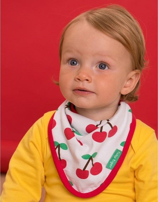 Toby Tiger Organic Cherry Dribble Bib - Say It Baby 