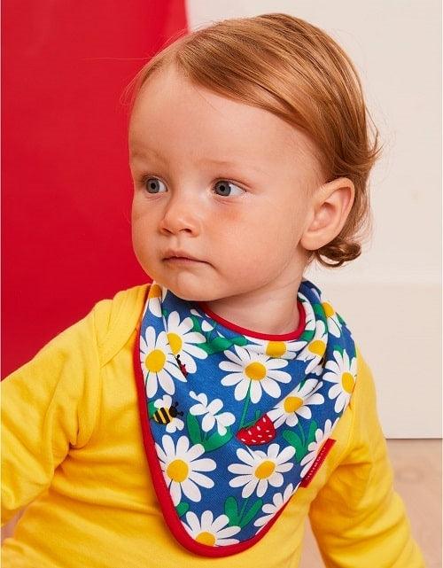Toby Tiger Organic Daisy Print Dribble Bib - Say It Baby 