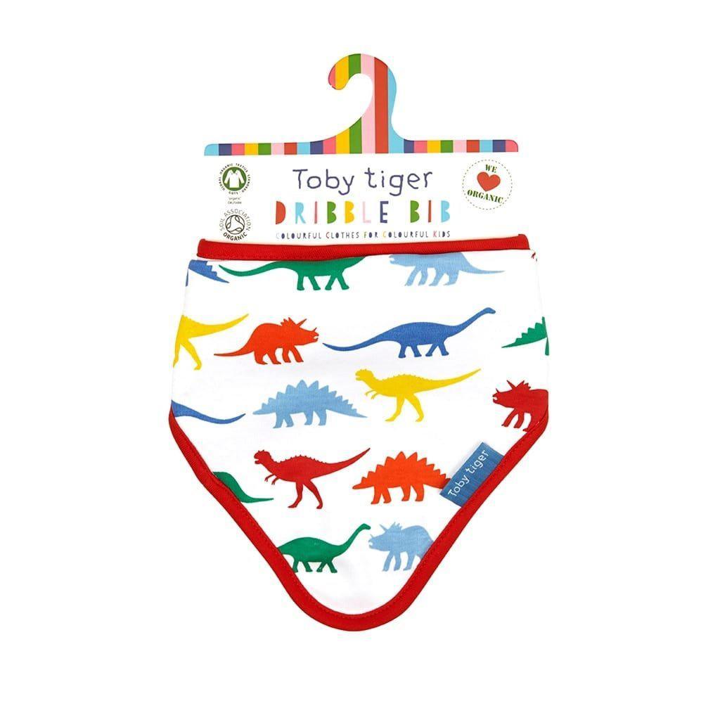 Toby Tiger Organic Bright Dino Dribble Bib - Say It Baby 