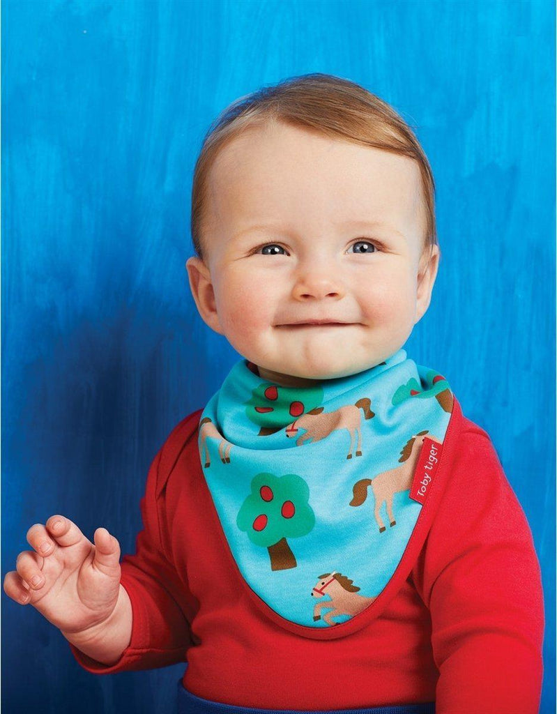 Toby Tiger Organic Horse Dribble Bib - Say It Baby 