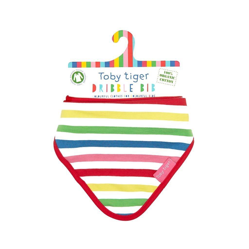 Toby Tiger Multi Pink Stripe Dribble Bib - Say It Baby 