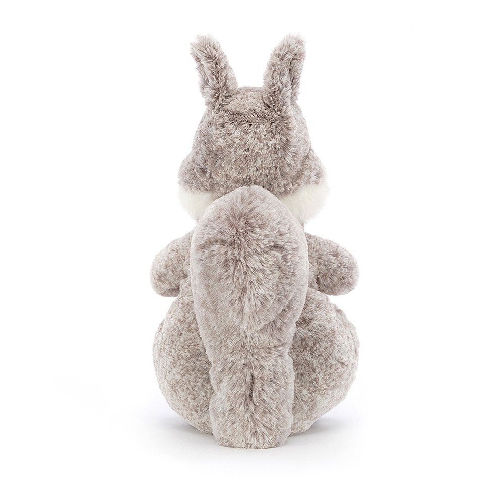 Jellycat Ambrosie Squirrel - a gorgeous peeble-grey squirrel with a big squishy tail, fuzzy tum and suedey grey paws. AMB3S. Sold by Say It Baby Gifts