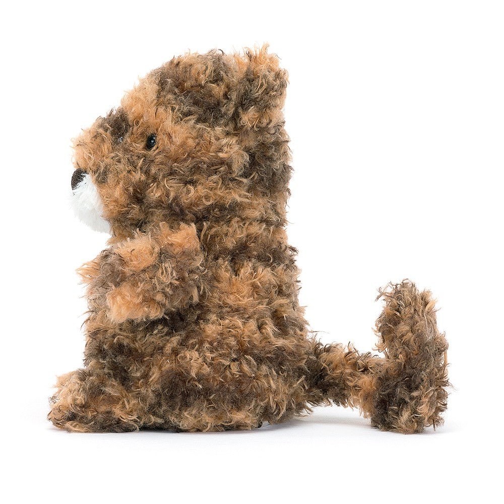 Jellycat Little Tiger - an adorable little guy with tussly chocolate-orange fur, a long loop tail and a cute cream snoot.. L3T. Sold by Say It Baby Gifts