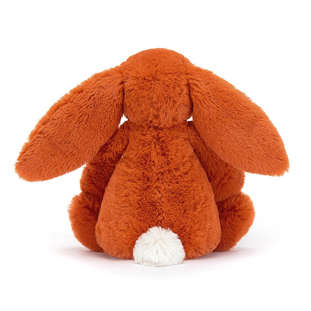 This super soft Jellycat Bashful Tangerine Bunny has citrus orange fur, a pastel-pink nose and the cutest white bob tail! BASS6BTA. Sold by Say It Baby Gifts. White bob tail view