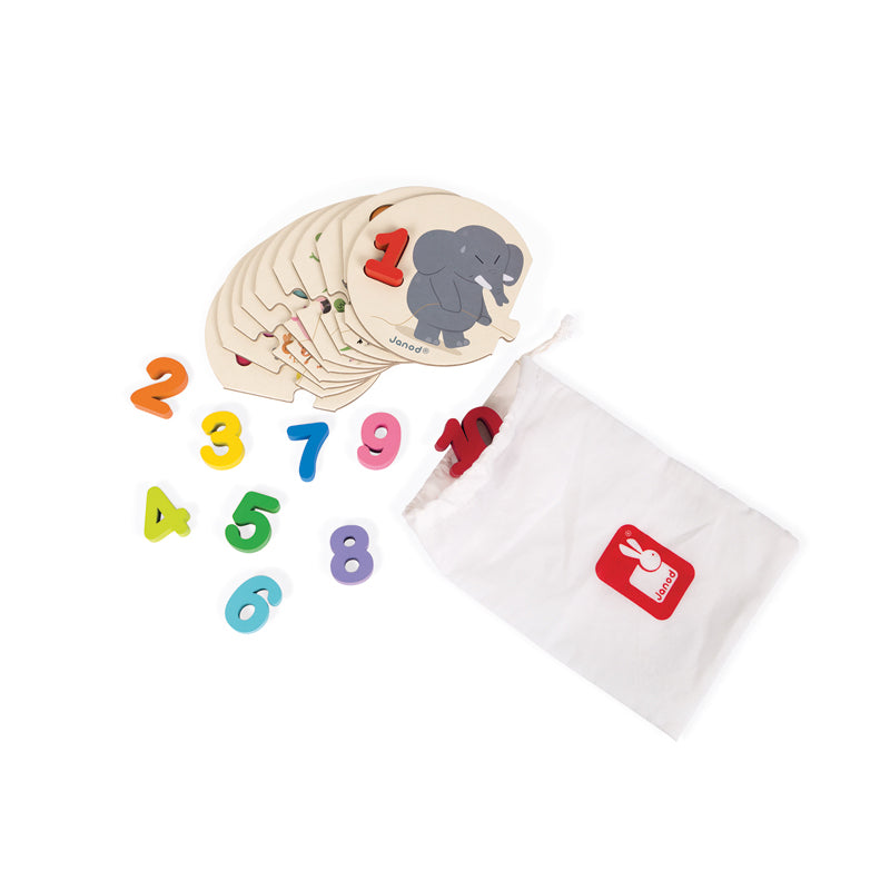 Janod I Learn To Count Puzzle - Say It Baby 