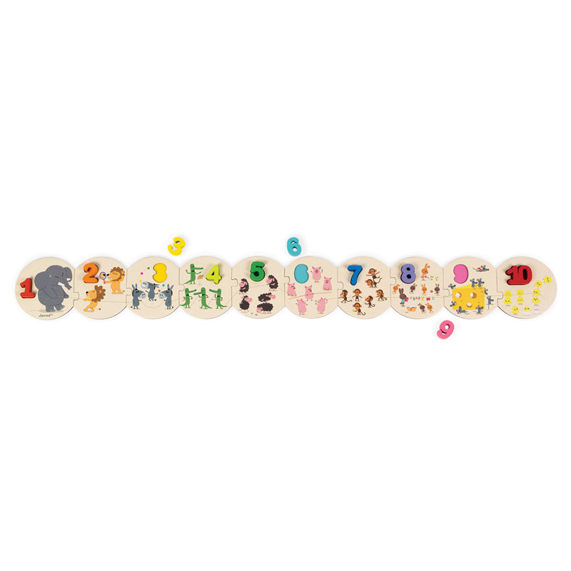 Janod I Learn To Count Puzzle - Say It Baby 