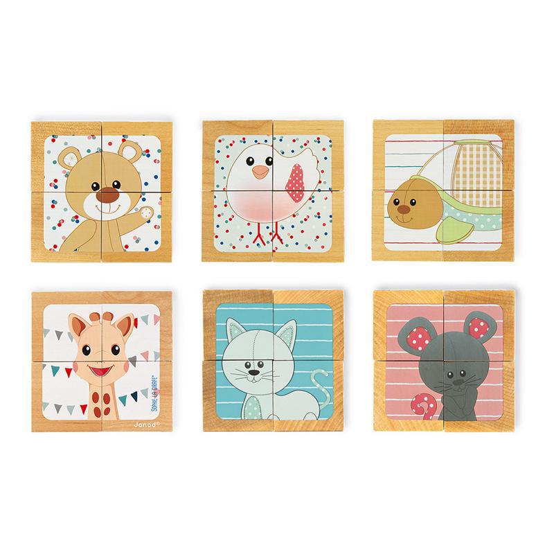 Janod Sophie La Girafe Block Puzzle - Say It Baby 