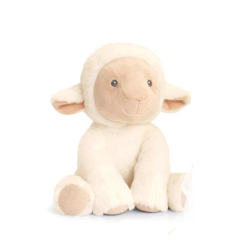 Unisex Baby Nappy Cake Bouquet - White. Keel Toys Keeleco Lullaby Lamb 25cm. Suitable from birth.