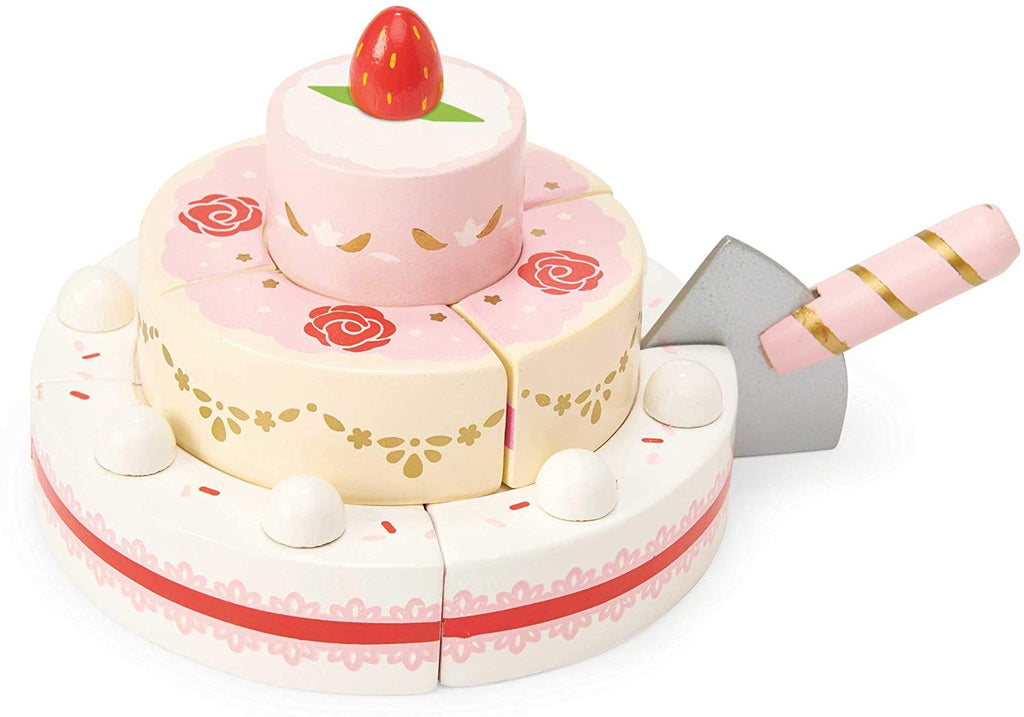 It's time to celebrate! This delicious Le Toy Van Strawberry Wedding Cake is a great gift for kids and imaginative play.