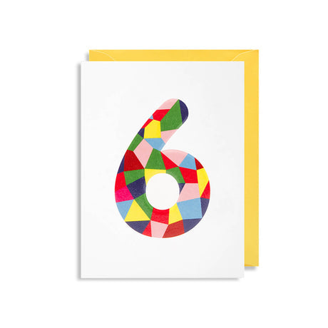 Number 6 Mini Greetings Card by Magic Numbers - Say It Baby 