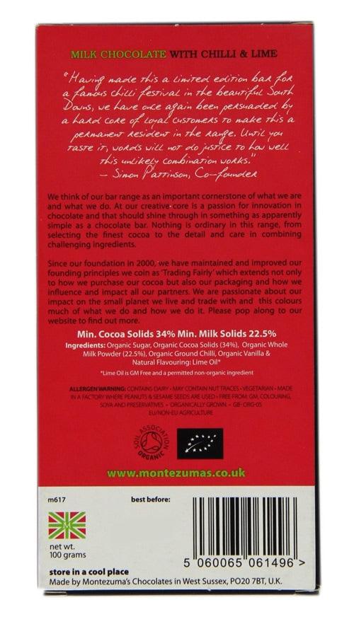 Montezuma's Milk Chocolate Chilli & Lime - Say It Baby 
