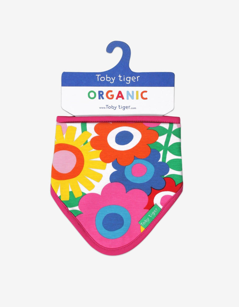 Toby Tiger Organic Flower Power Dribble Bib