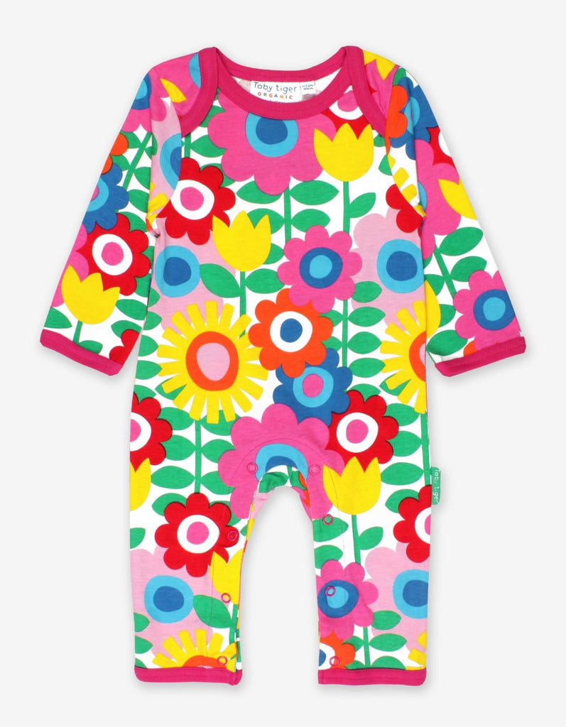 Toby Tiger Organic Flower Power Sleepsuit