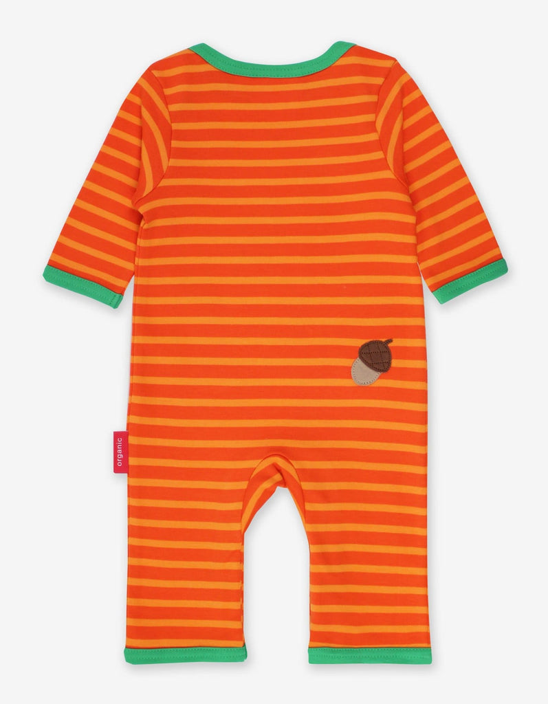 Toby Tiger Organic Hedgehog Applique Sleepsuit