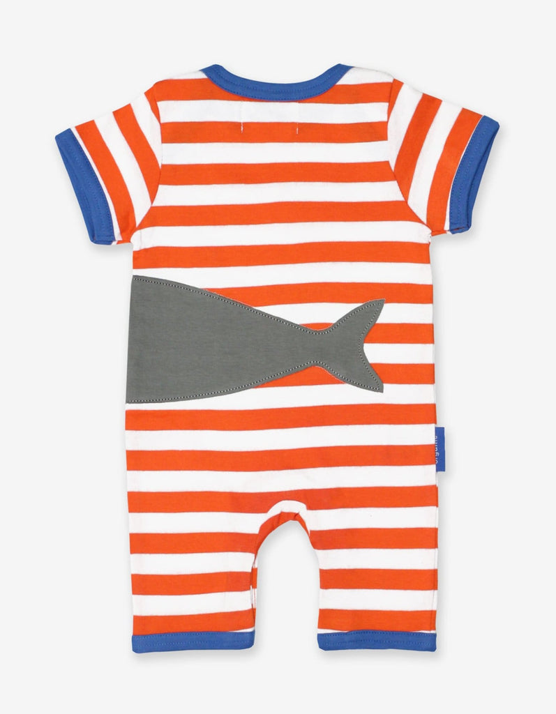 Toby Tiger Organic Shark Applique Romper