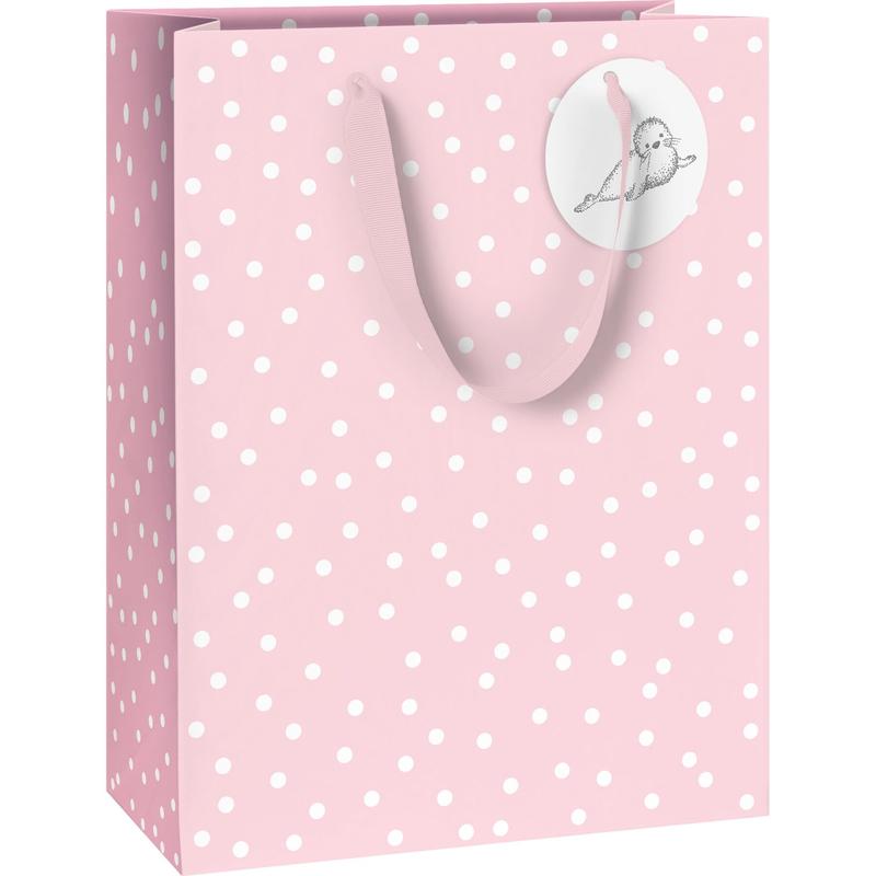 Pink Spotty Gift Bag - Say It Baby 