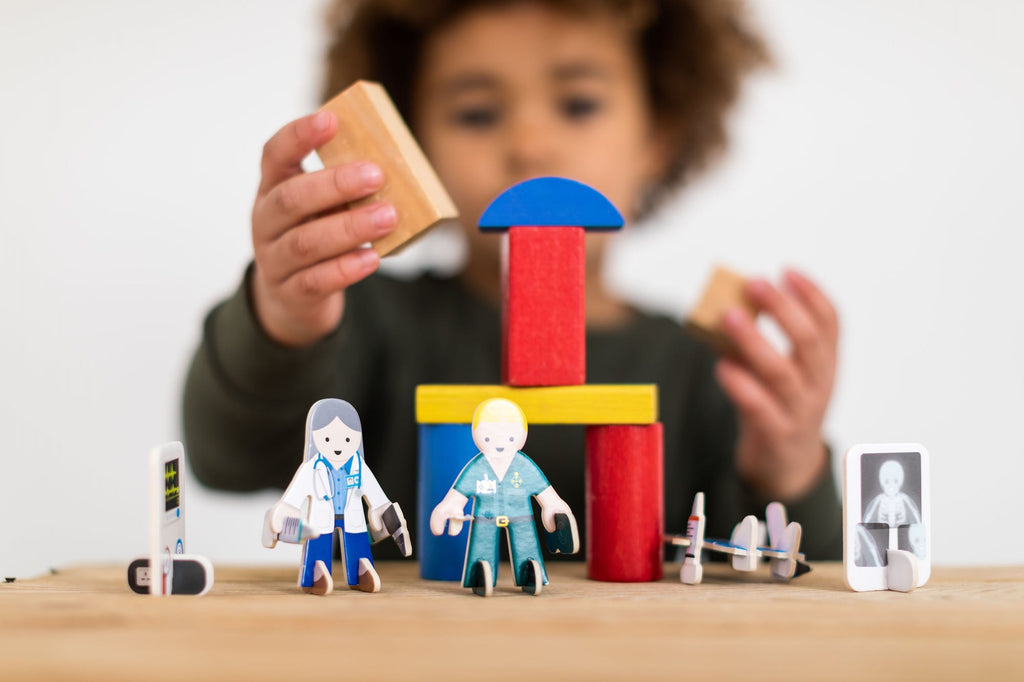 Check Up Time Eco-Friendly Build and Play Set. Plastic Free Play