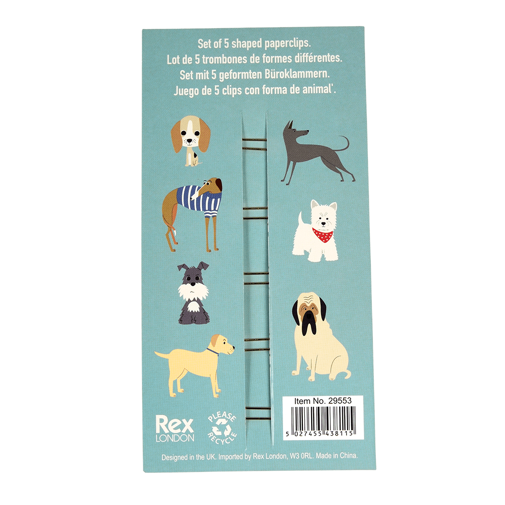 Rex London Small Best In Show Paper Clips - cute and quirky paper clips shaped like a sweet little puppy, a great gift for dog lovers!