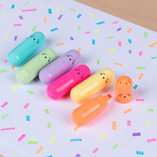 Rex London Cat Highlighters (Pack of 6)