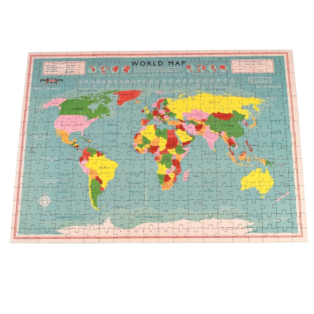 Rex London World Map 300 Piece Puzzle In A Tube. Say It Baby Gifts