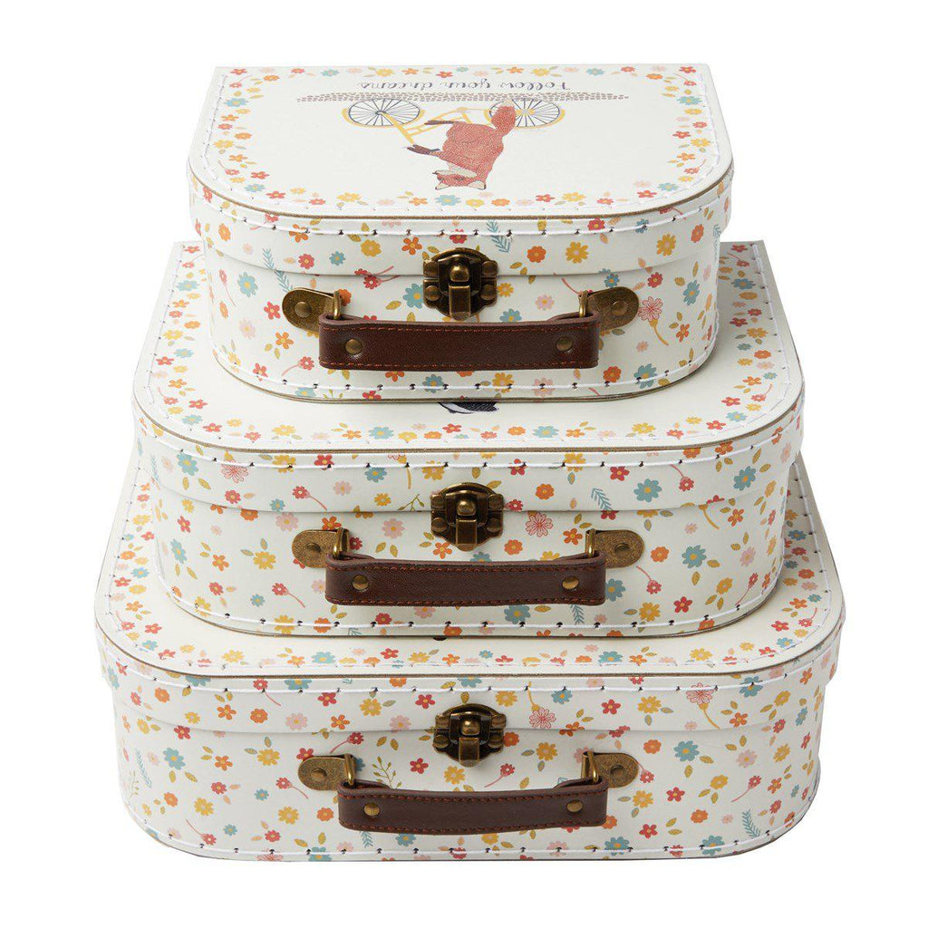 Sass & Belle Happy Animals on Bike Suitcase Trio - Say It Baby 