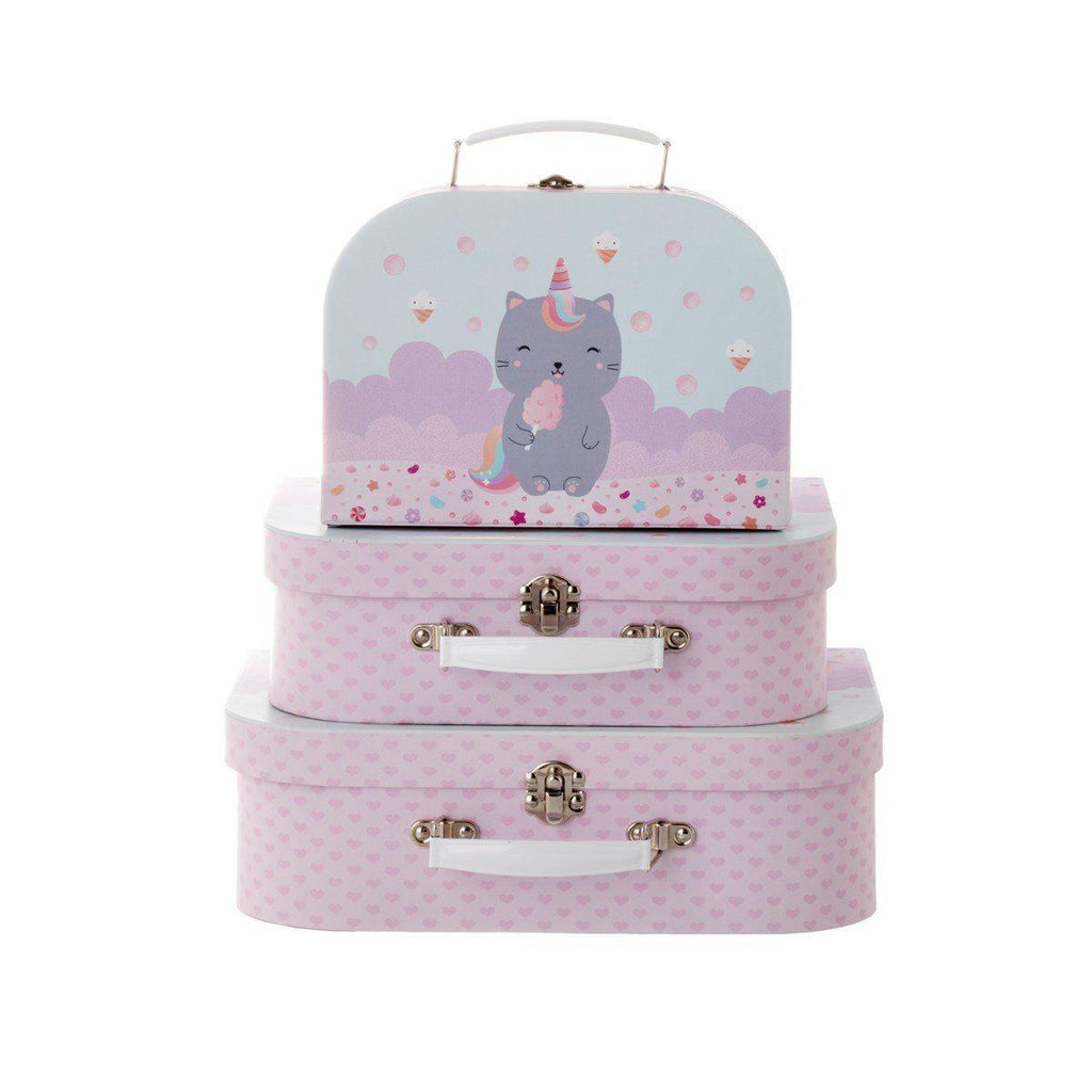 Sass & Belle Luna Caticorn Suitcase Trio - Say It Baby 