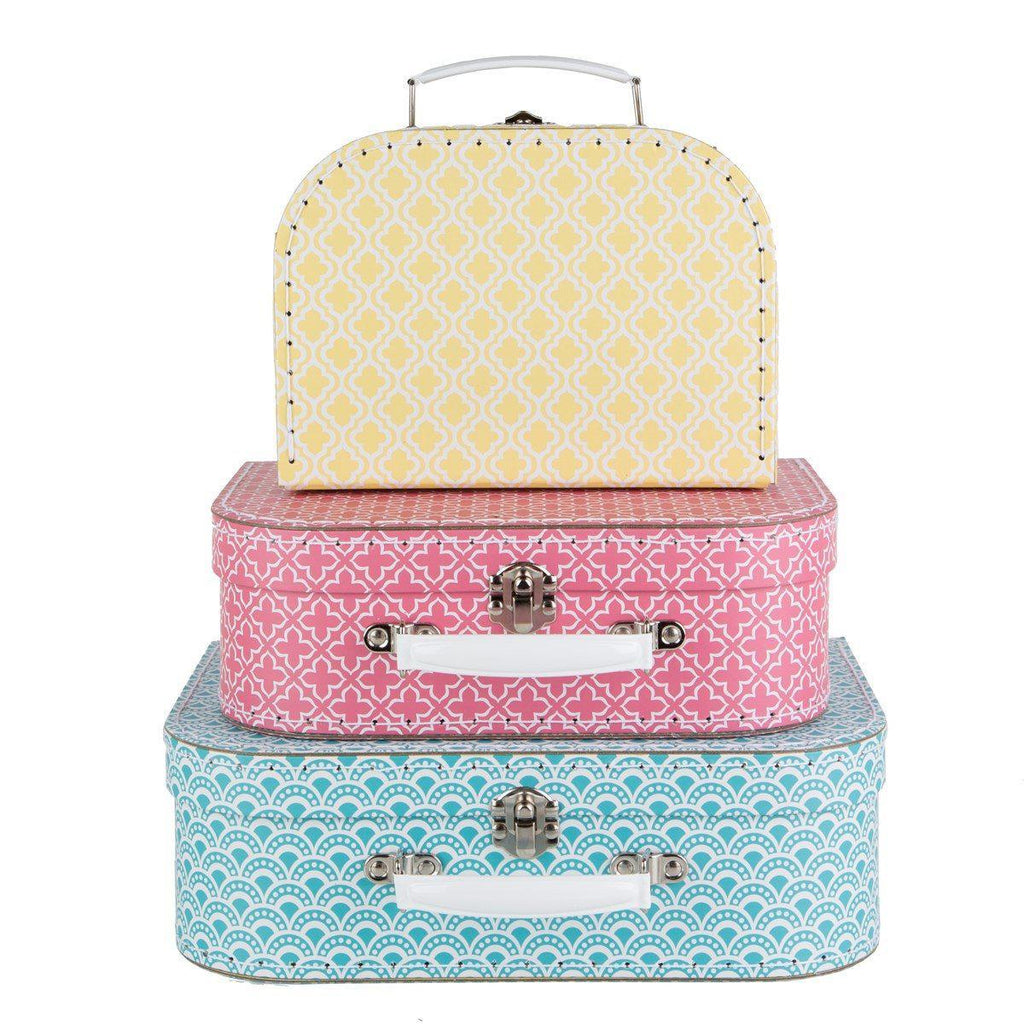 Sass & Belle Moroccan Geometrics Suitcase Trio - Say It Baby 
