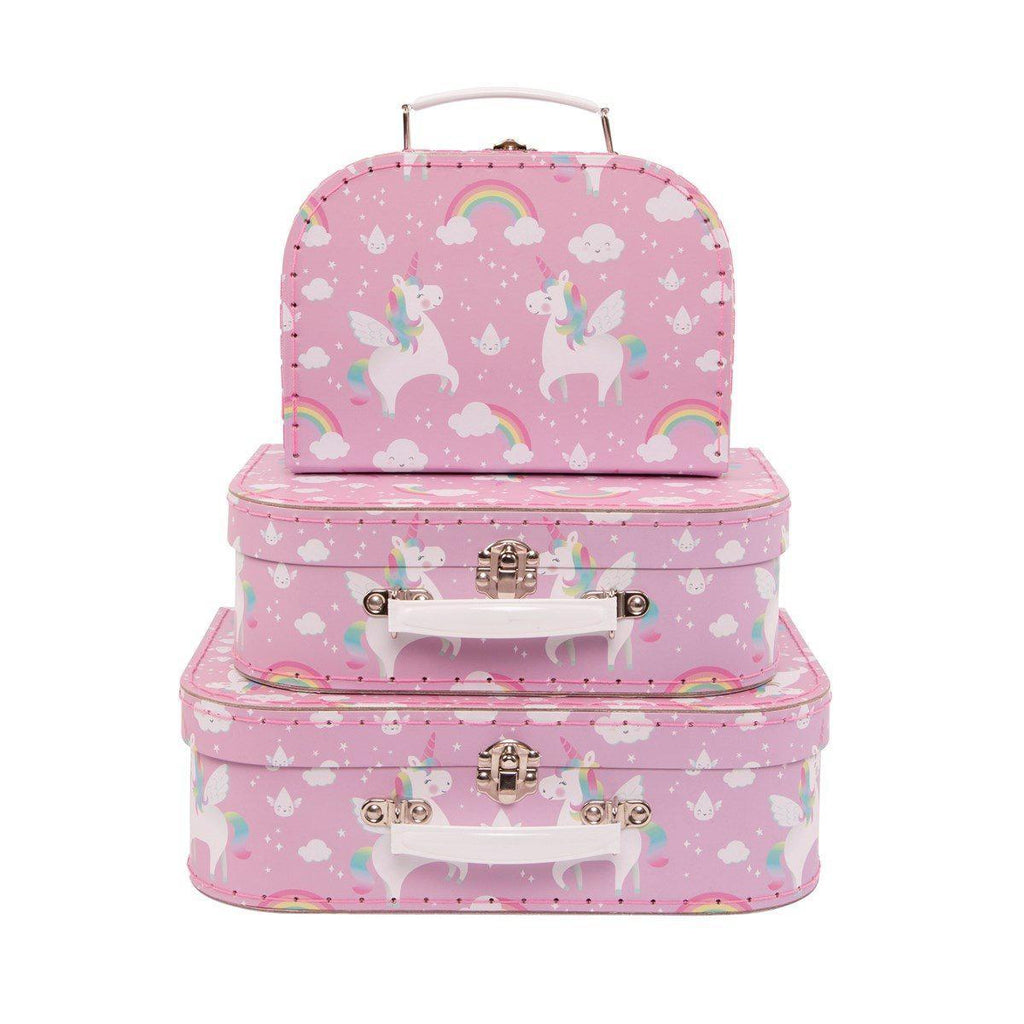 Sass & Belle Rainbow Unicorn Suitcase Trio - Say It Baby 