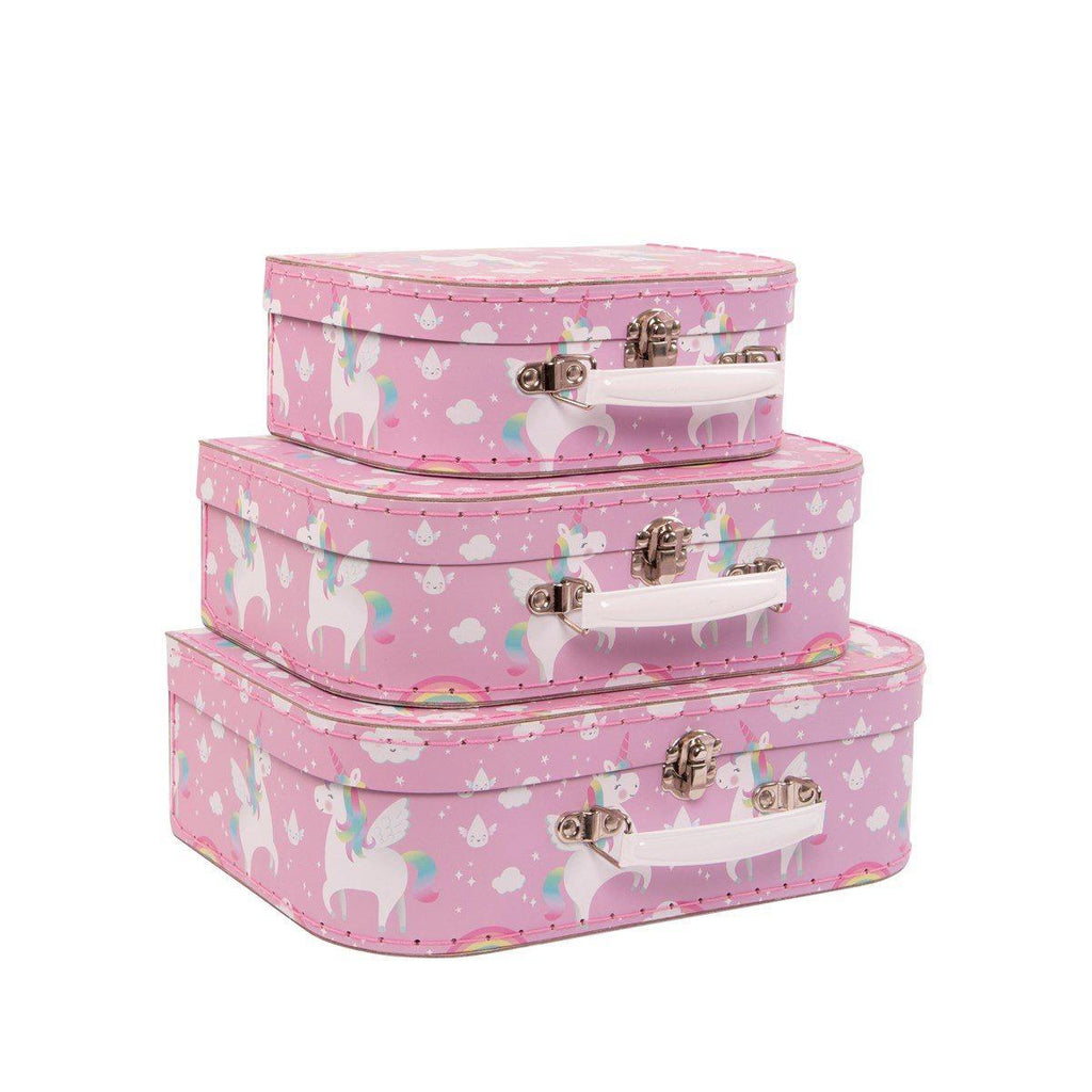Sass & Belle Rainbow Unicorn Suitcase Trio - Say It Baby 