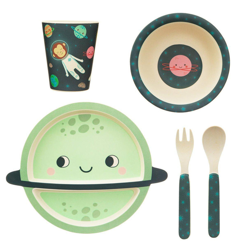 Sass & Belle Space Explorer Bamboo Tableware Set - Say It Baby 