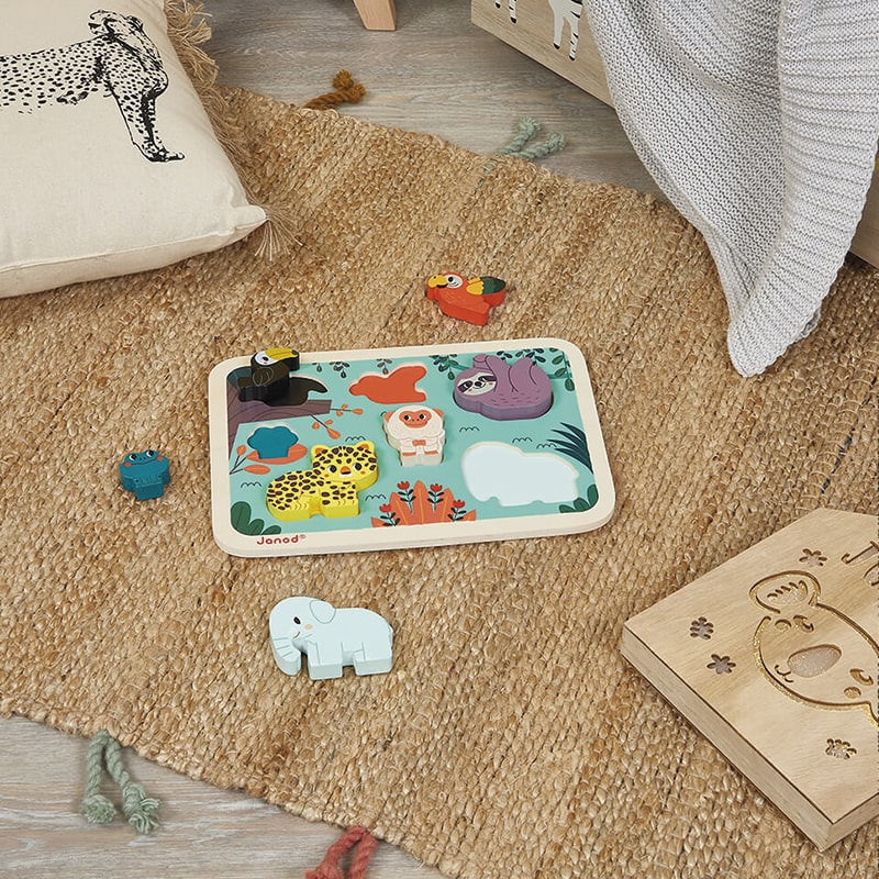 Janod WWF Jungle Chunky Puzzle - a great toy and puzzle for age 18 months plus.  Say It Baby Gifts