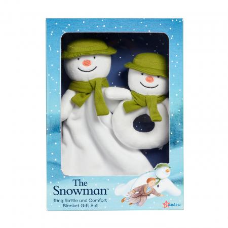 The Snowman Ring Rattle and Comfort Blanket Set