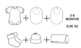 Say It Baby - Traditional Baby Blues Clothes Bouquet - Say It Baby . contents