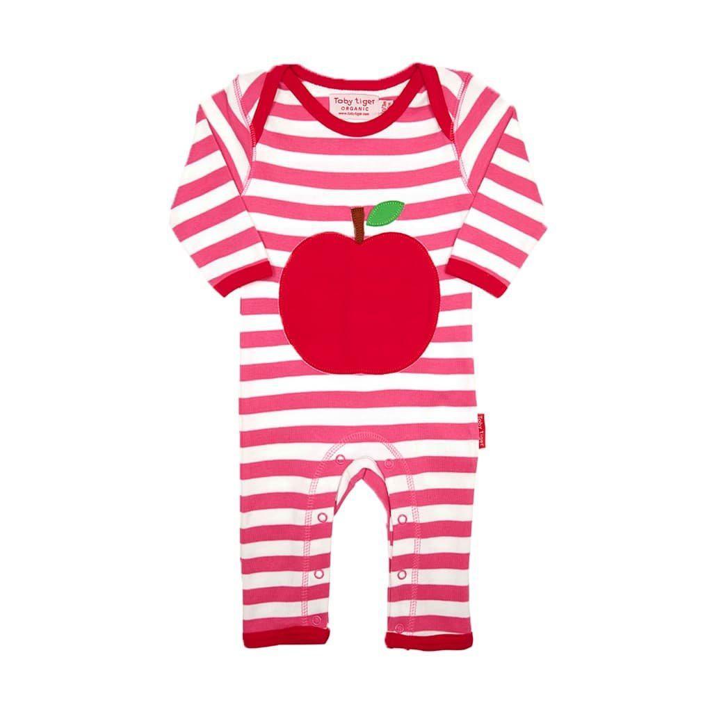 Toby Tiger Organic Red Apple Romper - Say It Baby 