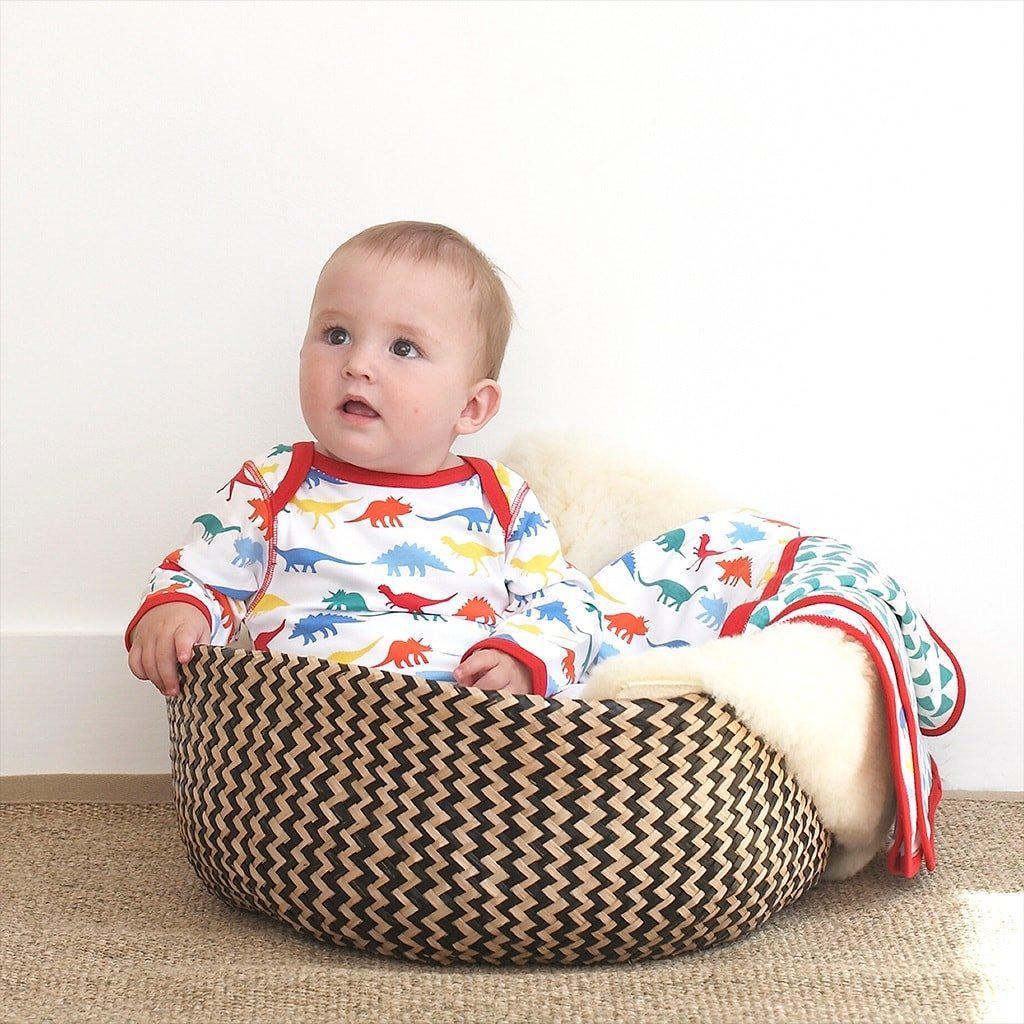 Toby Tiger Organic Bright Dino Romper - Say It Baby 