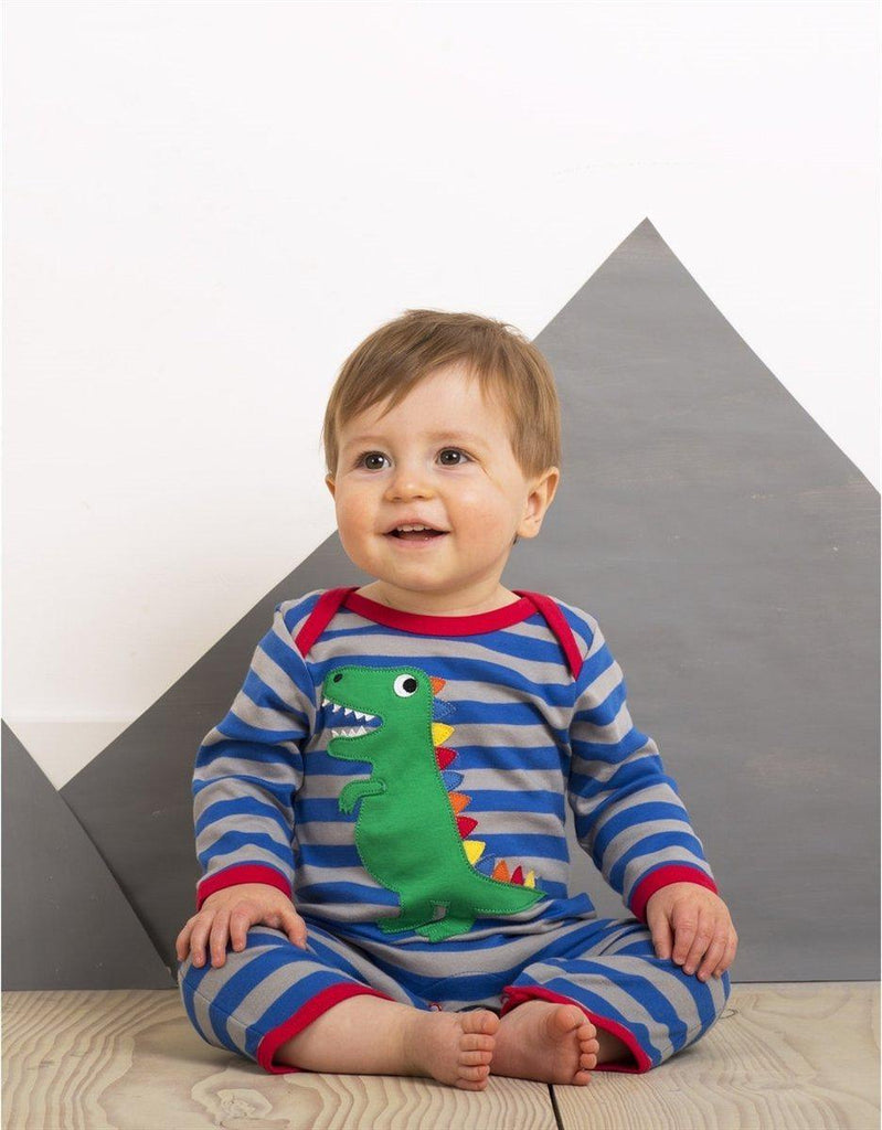 Toby Tiger Organic T-Rex Dino Sleepsuit - Say It Baby 
