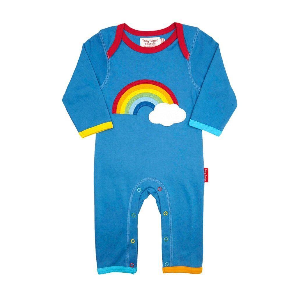 Toby Tiger Organic Rainbow Cloud Romper - Say It Baby 