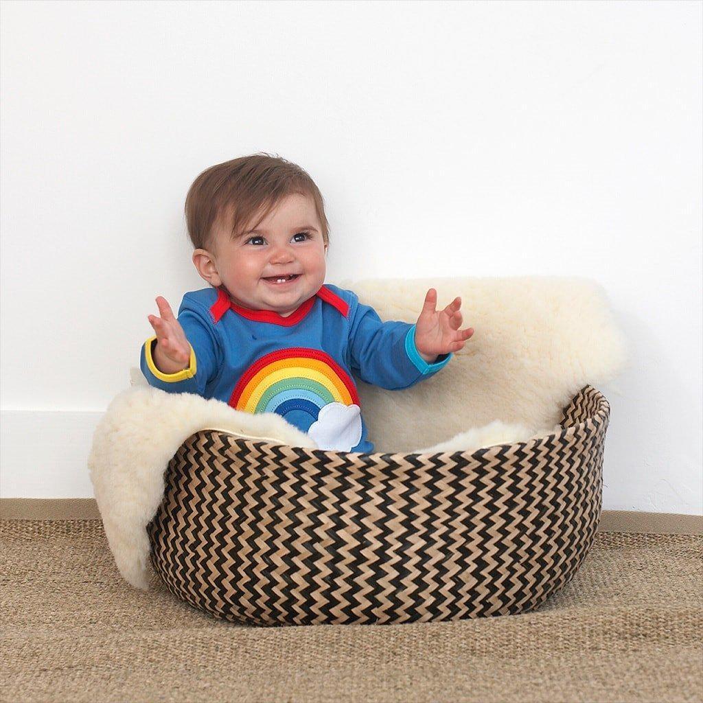 Toby Tiger Organic Rainbow Cloud Romper - Say It Baby 