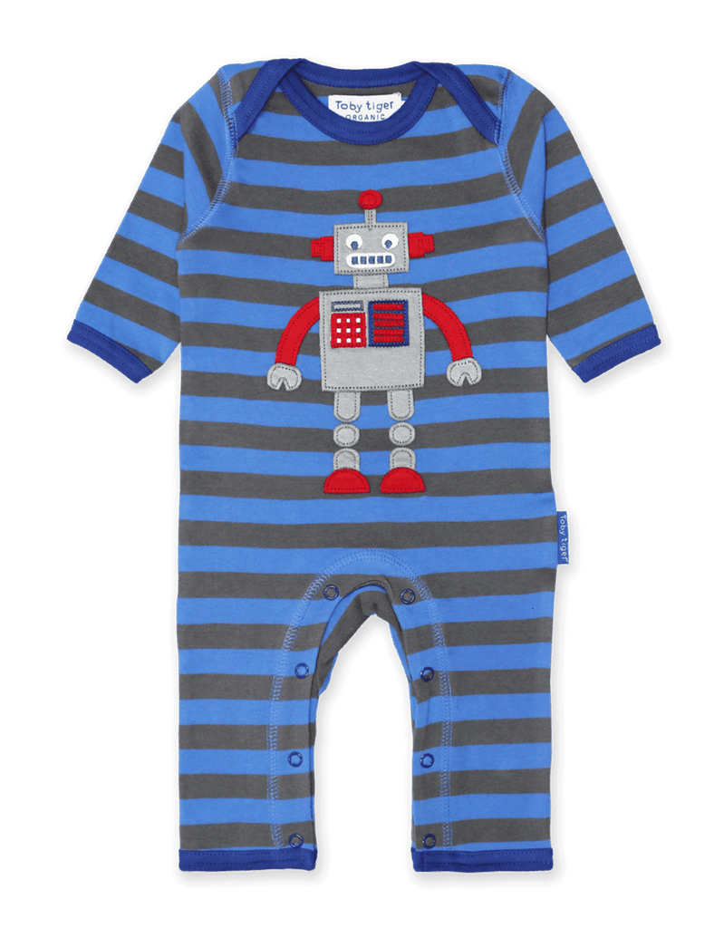 Toby Tiger Organic Robot Sleepsuit - Say It Baby 