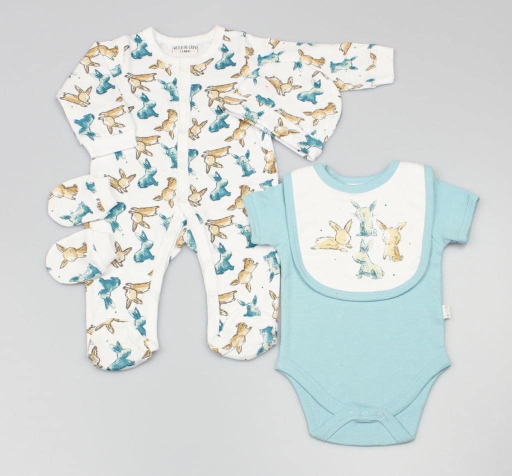 Bunny 5 Piece Layette Set - Say It Baby 