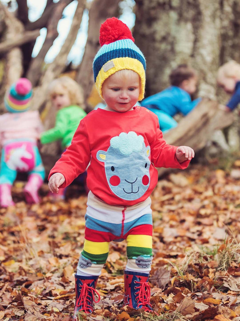 Blade & Rose Bright Sheep Top - bold, bright and fun! Stand out from the herd with this gorgeous bright red top featuring a gorgeous grey Jersey faced sheep with a fab fleece quiff!
