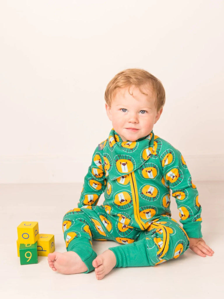 Blade & Rose Frankie The Lion Bib - bold, bright and fun! This gorgeous bandana bib is green in colour with the cutest lion design.. Sold by Say It Baby Gifts