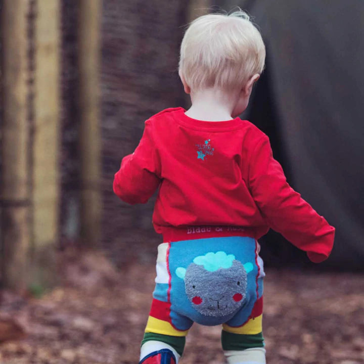 Blade & Rose Bright Sheep Leggings- bold, bright and fun! These fab leggings are multi-striped with a gorgeous fluffy sheep on the bum. 