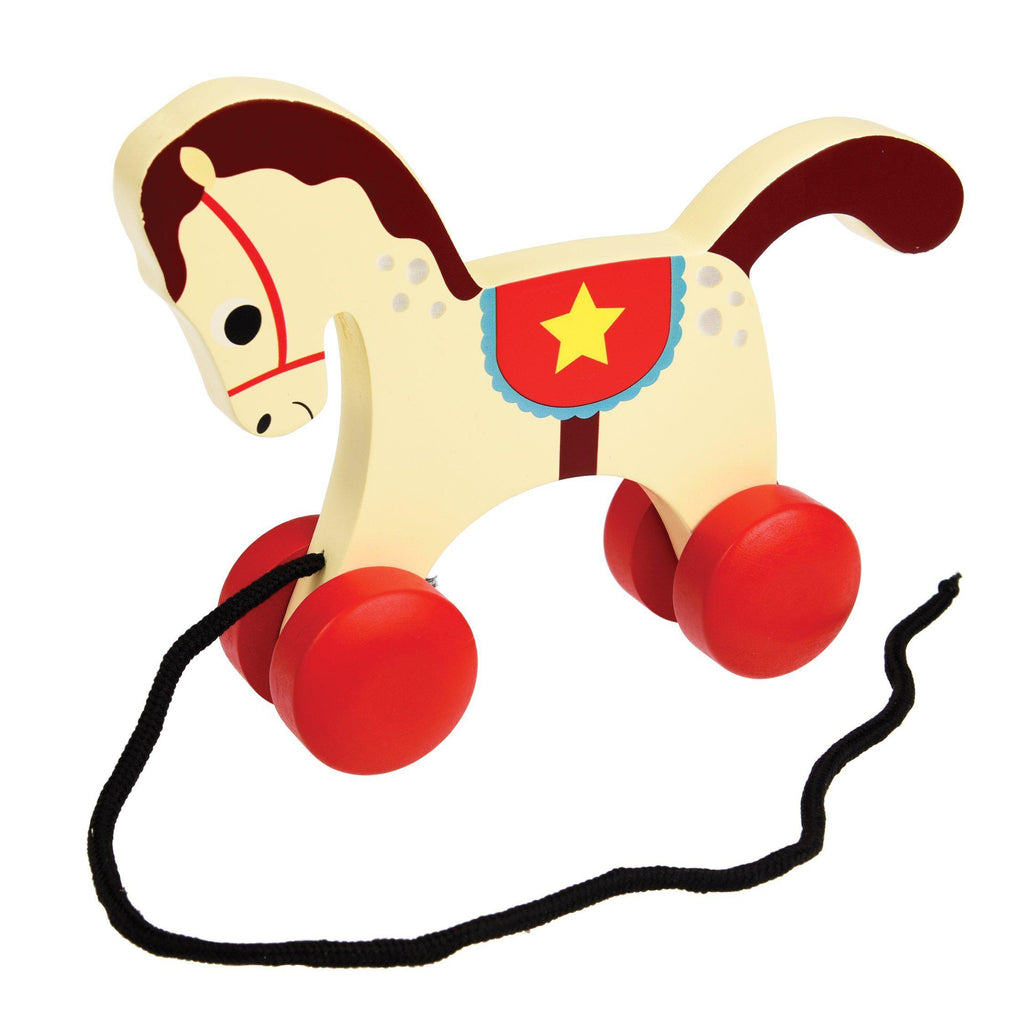 Charlie The Circus Horse Wooden Pull Toy - Say It Baby 