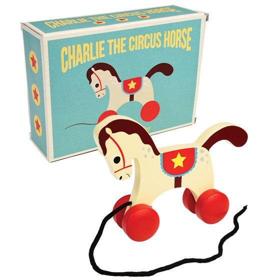 Charlie The Circus Horse Wooden Pull Toy - Say It Baby 