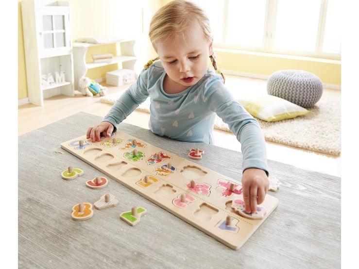 Haba Animals By Number Peg Jigsaw Puzzle - Say It Baby 