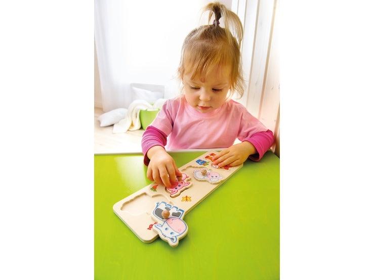 Haba Baby Farm Animal Peg Jigsaw Puzzle - Say It Baby 