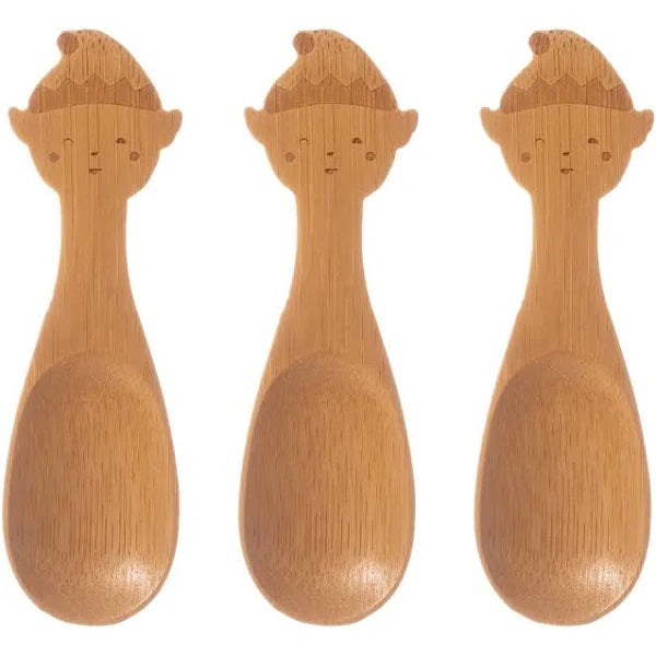 Sass & Belle Happy Elf Bamboo Spoons - Say It Baby Gifts
